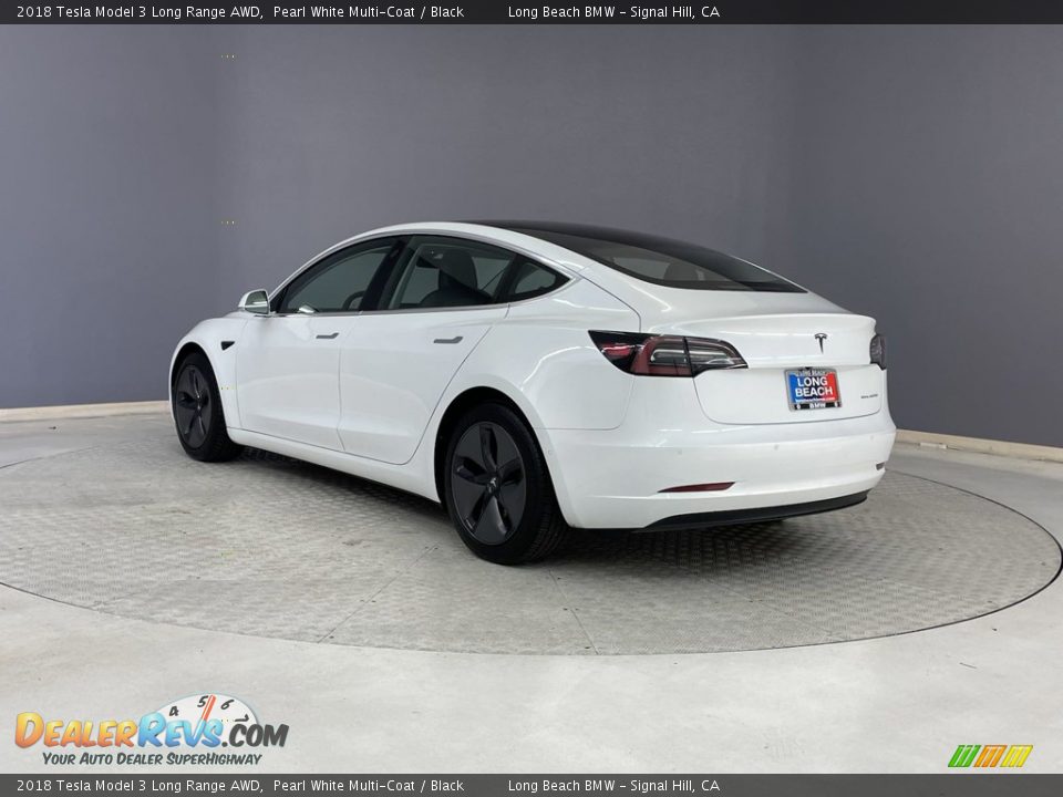 2018 Tesla Model 3 Long Range AWD Pearl White Multi-Coat / Black Photo #3