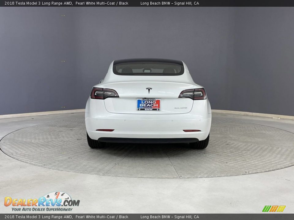 2018 Tesla Model 3 Long Range AWD Pearl White Multi-Coat / Black Photo #4