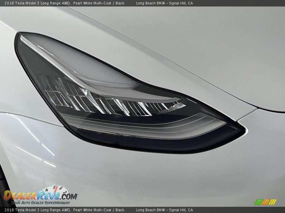 2018 Tesla Model 3 Long Range AWD Pearl White Multi-Coat / Black Photo #6