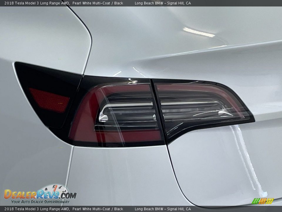 2018 Tesla Model 3 Long Range AWD Pearl White Multi-Coat / Black Photo #8