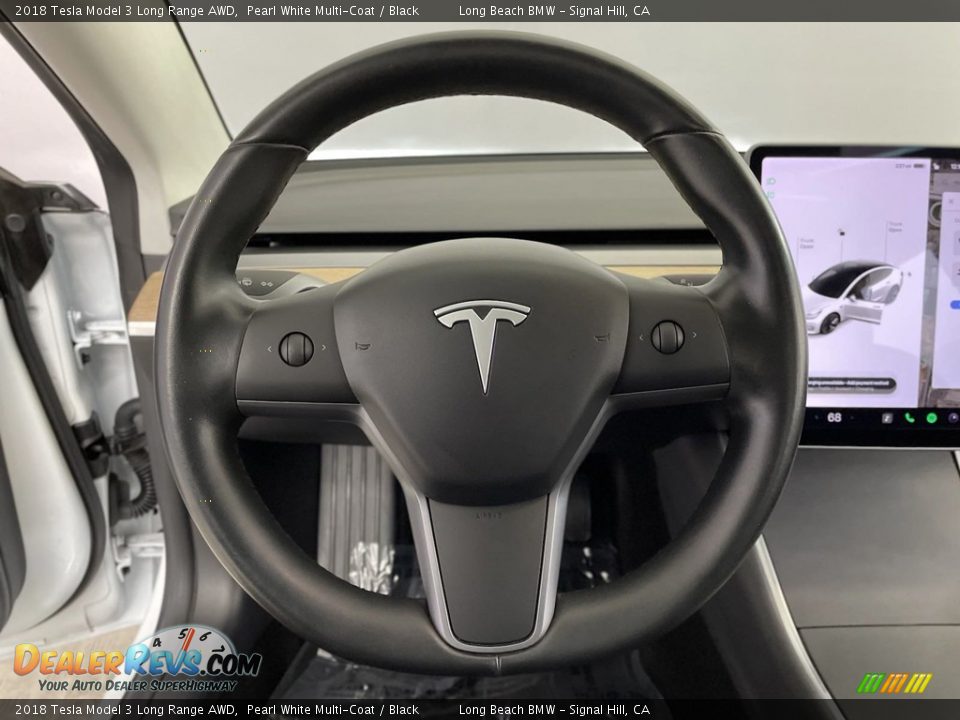 2018 Tesla Model 3 Long Range AWD Steering Wheel Photo #18