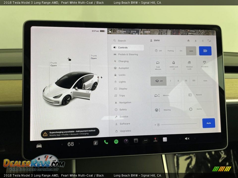 Controls of 2018 Tesla Model 3 Long Range AWD Photo #23