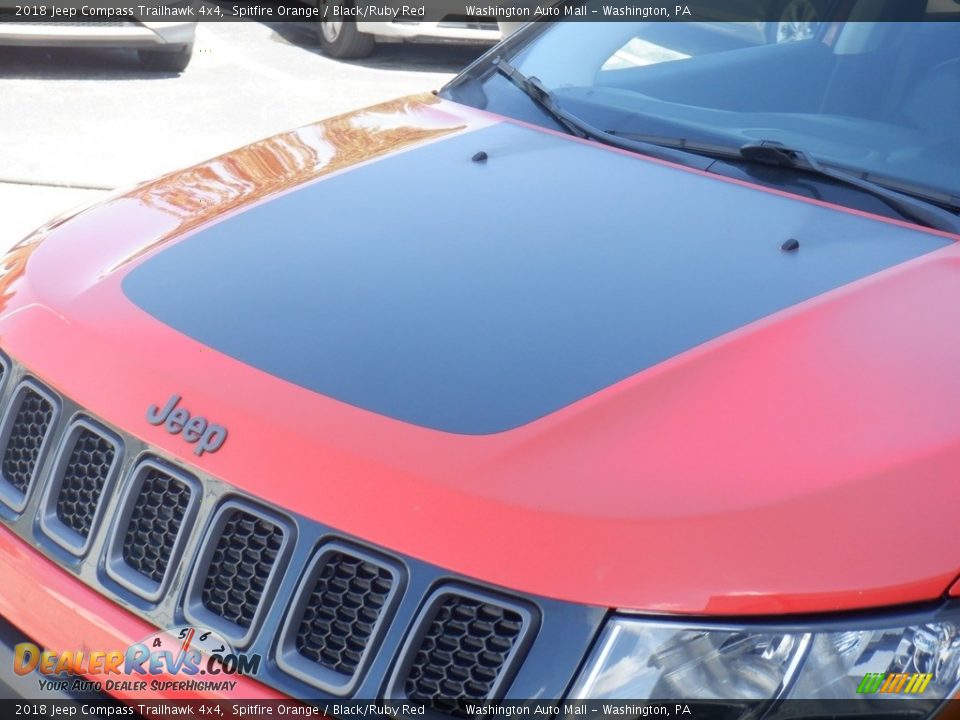 2018 Jeep Compass Trailhawk 4x4 Spitfire Orange / Black/Ruby Red Photo #7