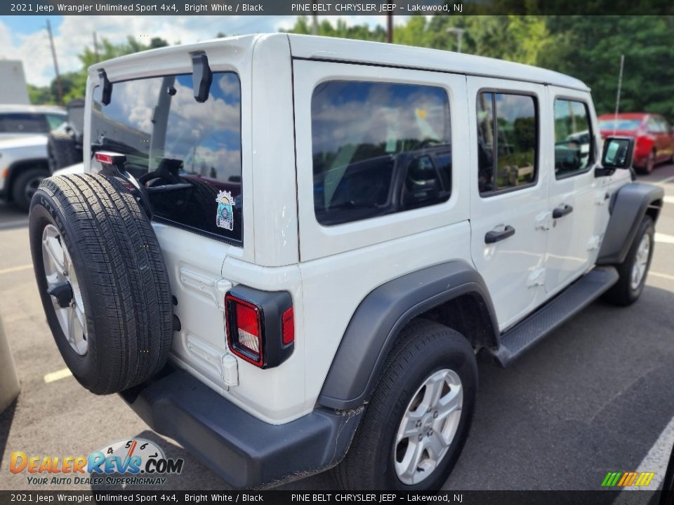 2021 Jeep Wrangler Unlimited Sport 4x4 Bright White / Black Photo #3