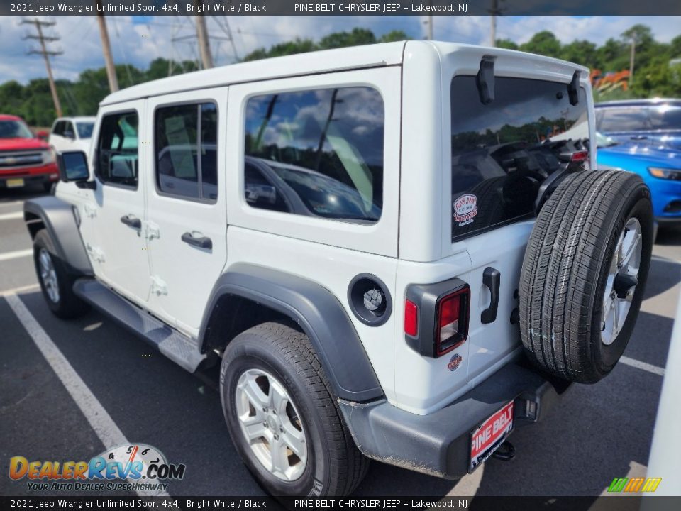 2021 Jeep Wrangler Unlimited Sport 4x4 Bright White / Black Photo #4