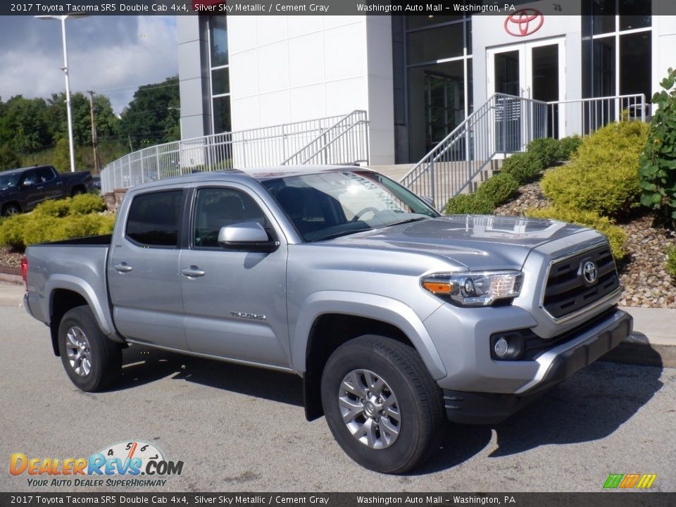 2017 Toyota Tacoma SR5 Double Cab 4x4 Silver Sky Metallic / Cement Gray Photo #1