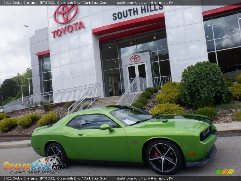 2011 Dodge Challenger SRT8 392 Green with Envy / Dark Slate Gray Photo #2