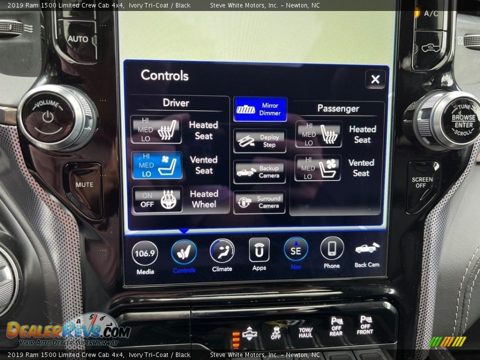 Controls of 2019 Ram 1500 Limited Crew Cab 4x4 Photo #26