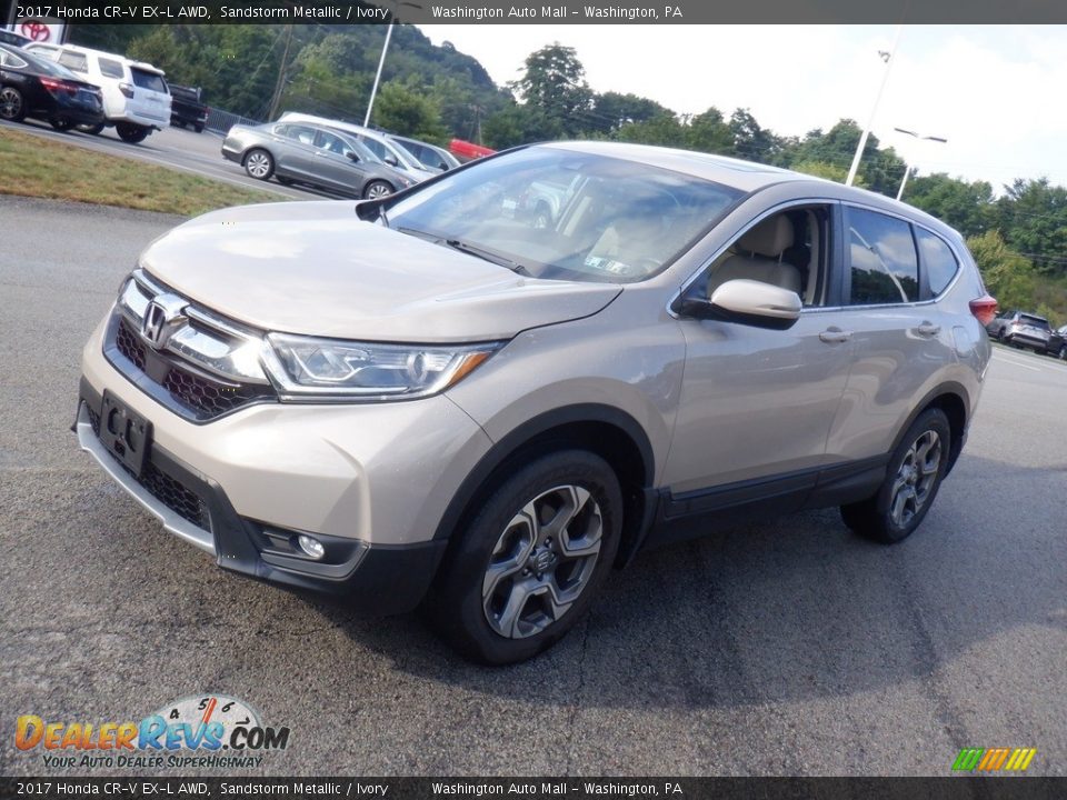 2017 Honda CR-V EX-L AWD Sandstorm Metallic / Ivory Photo #12