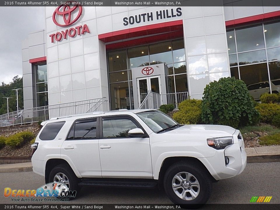 2016 Toyota 4Runner SR5 4x4 Super White / Sand Beige Photo #2