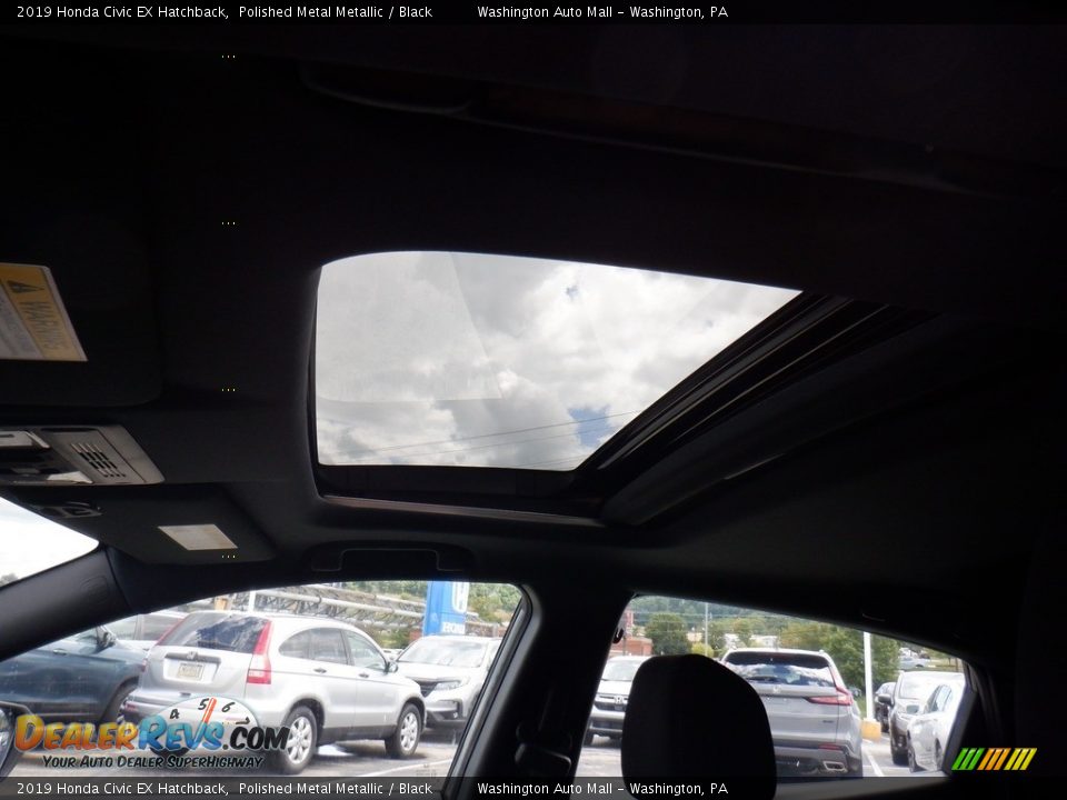 2019 Honda Civic EX Hatchback Polished Metal Metallic / Black Photo #11