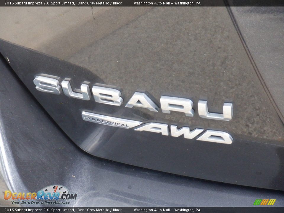 2016 Subaru Impreza 2.0i Sport Limited Dark Gray Metallic / Black Photo #19