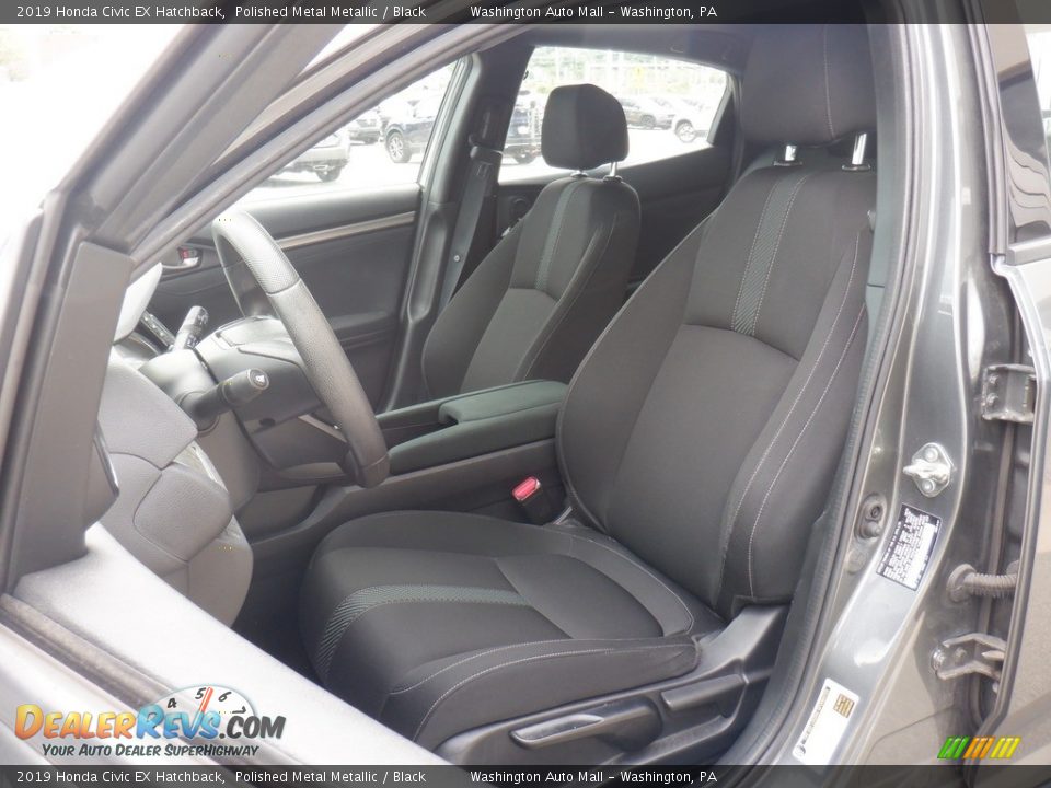 2019 Honda Civic EX Hatchback Polished Metal Metallic / Black Photo #12