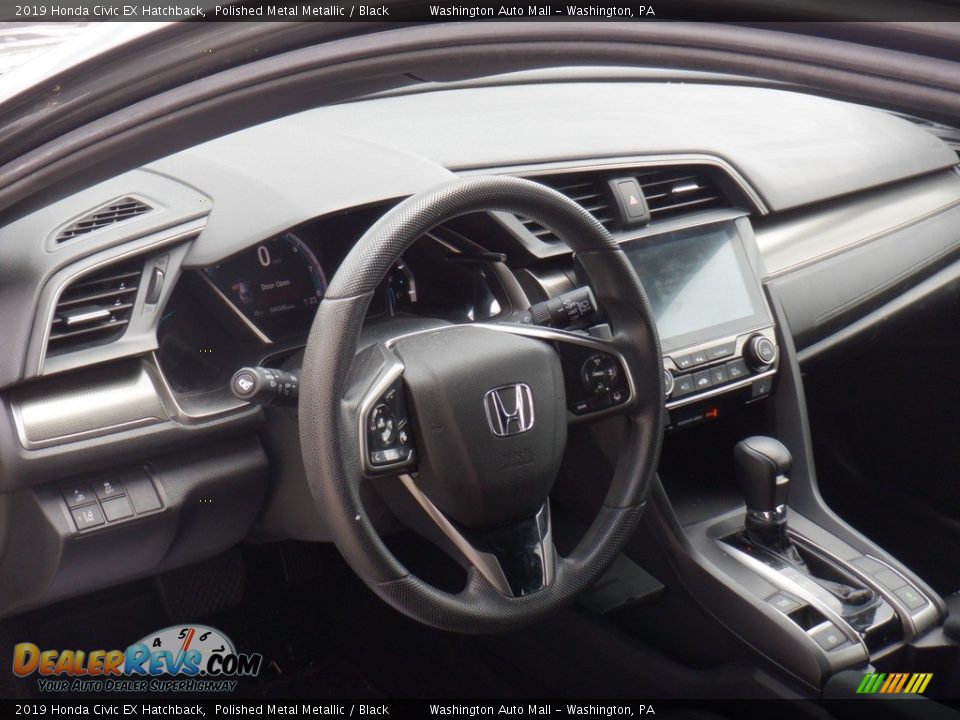 2019 Honda Civic EX Hatchback Polished Metal Metallic / Black Photo #13