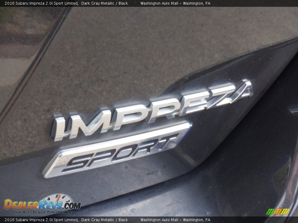 2016 Subaru Impreza 2.0i Sport Limited Dark Gray Metallic / Black Photo #21