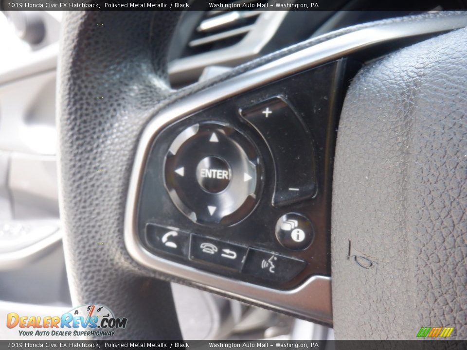 2019 Honda Civic EX Hatchback Polished Metal Metallic / Black Photo #22