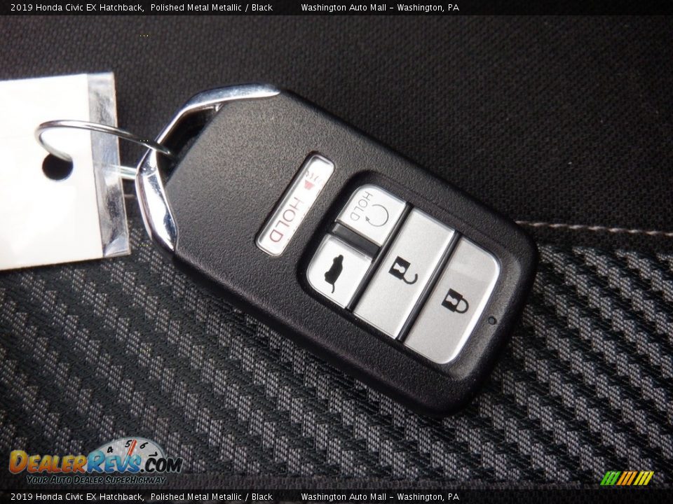 2019 Honda Civic EX Hatchback Polished Metal Metallic / Black Photo #26