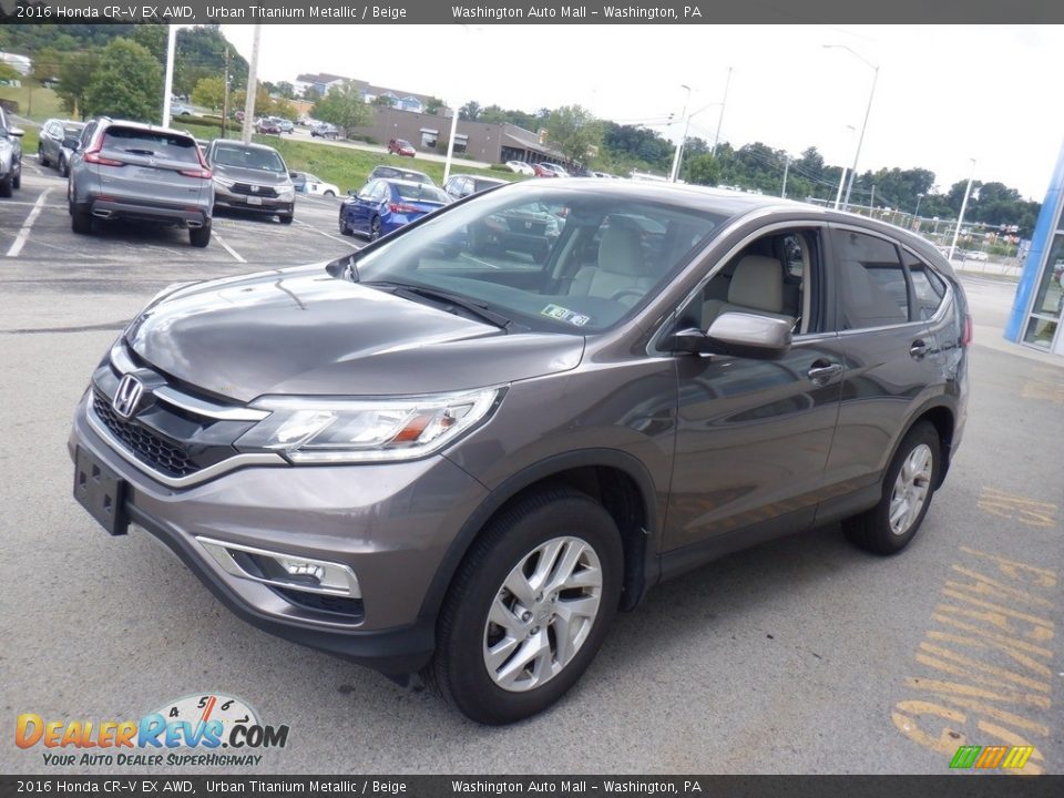 2016 Honda CR-V EX AWD Urban Titanium Metallic / Beige Photo #6