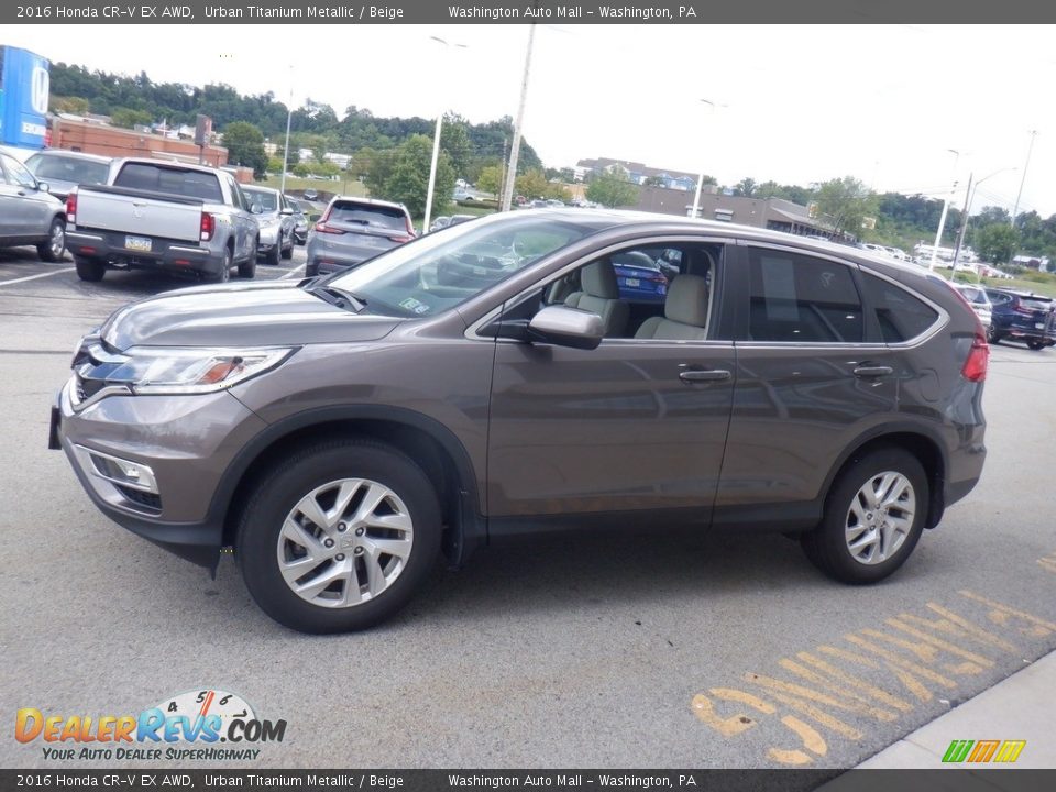 2016 Honda CR-V EX AWD Urban Titanium Metallic / Beige Photo #7
