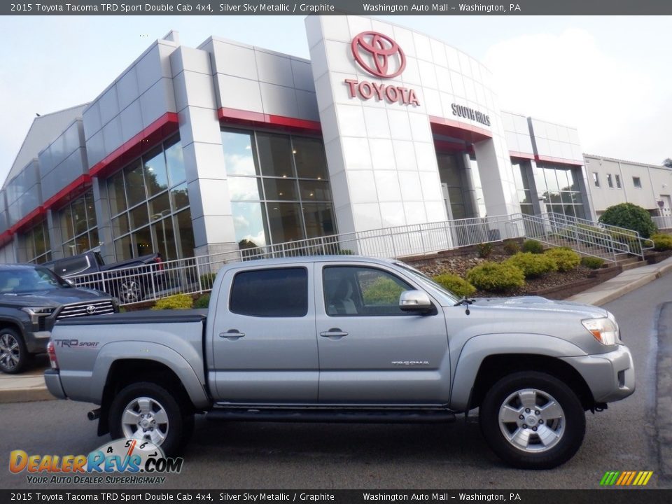 2015 Toyota Tacoma TRD Sport Double Cab 4x4 Silver Sky Metallic / Graphite Photo #2