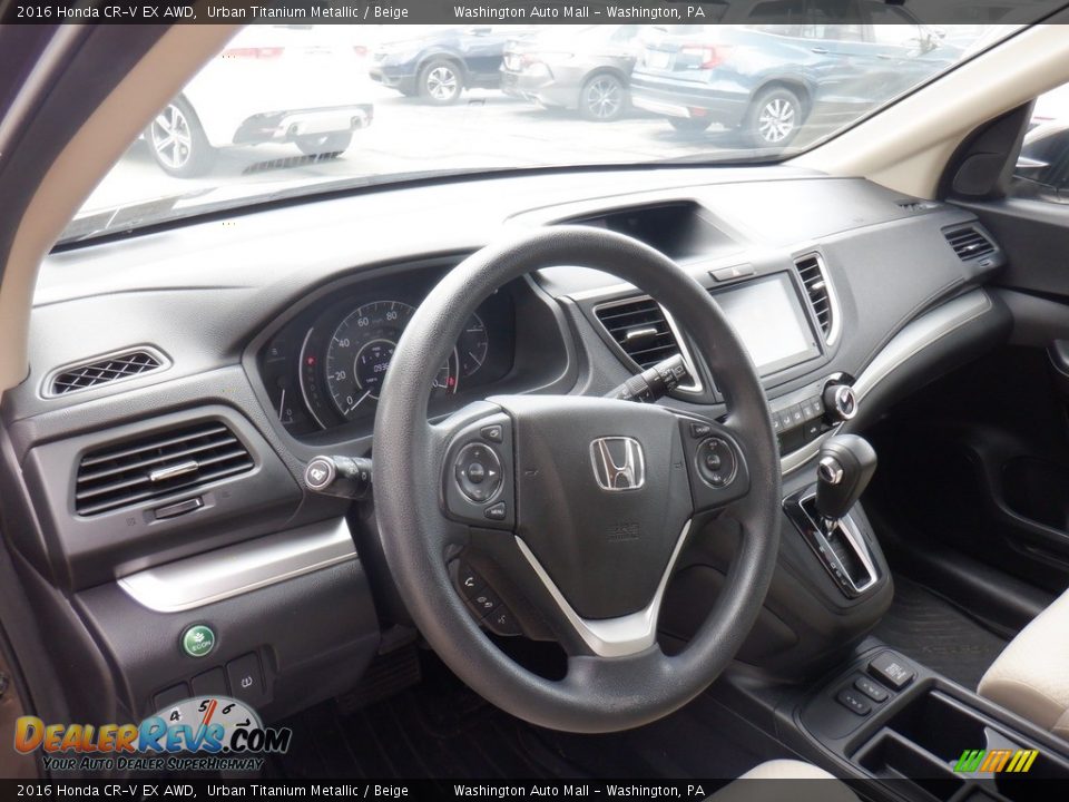 2016 Honda CR-V EX AWD Urban Titanium Metallic / Beige Photo #13