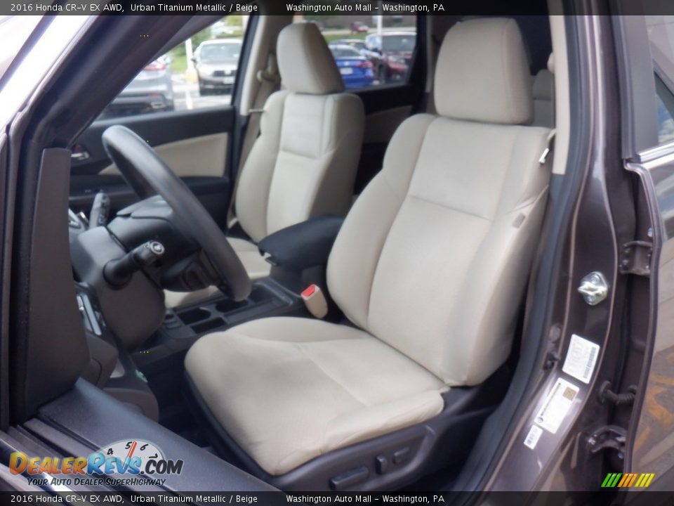 2016 Honda CR-V EX AWD Urban Titanium Metallic / Beige Photo #14