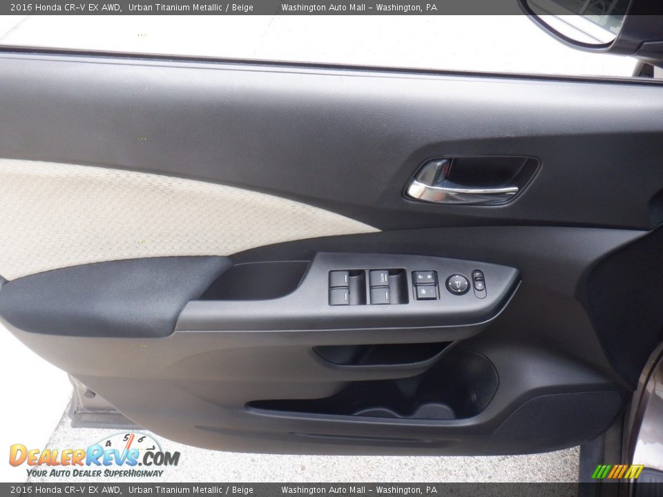 2016 Honda CR-V EX AWD Urban Titanium Metallic / Beige Photo #16