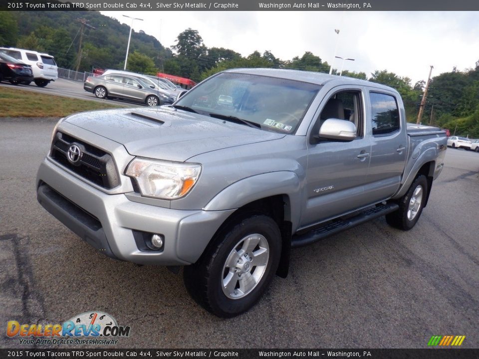 2015 Toyota Tacoma TRD Sport Double Cab 4x4 Silver Sky Metallic / Graphite Photo #15