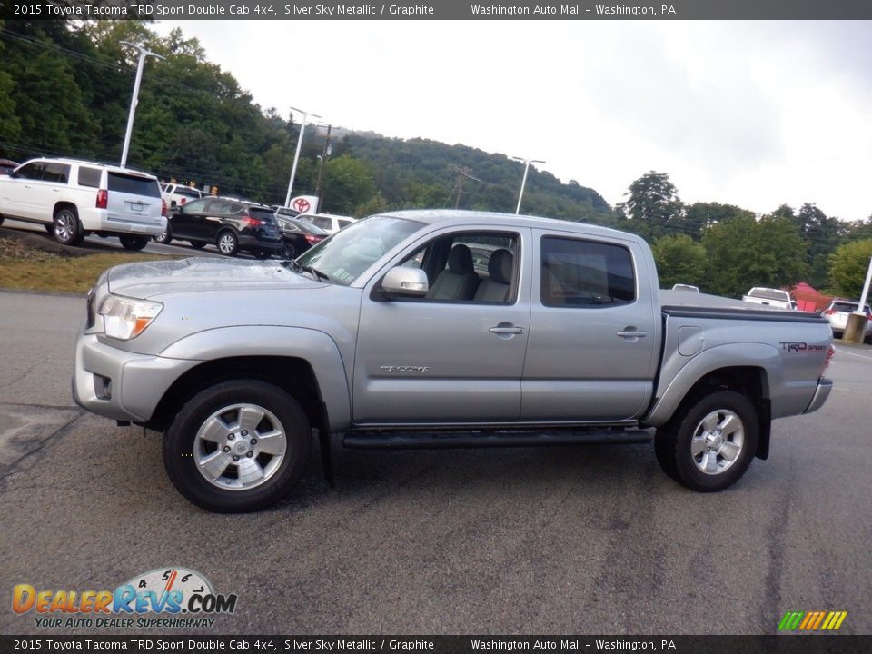 2015 Toyota Tacoma TRD Sport Double Cab 4x4 Silver Sky Metallic / Graphite Photo #16