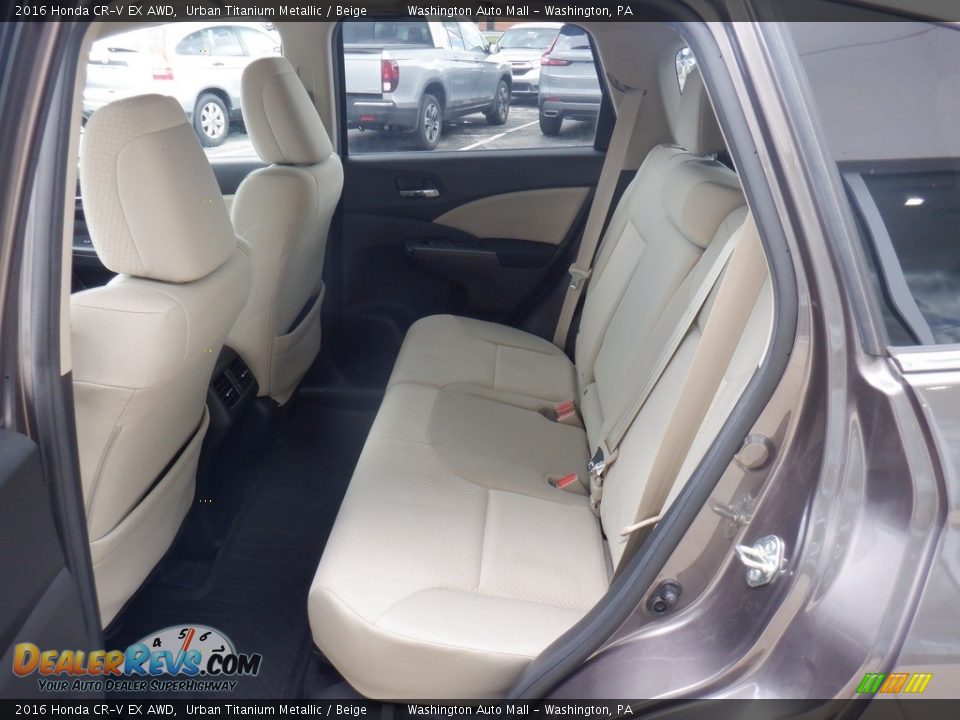 2016 Honda CR-V EX AWD Urban Titanium Metallic / Beige Photo #28