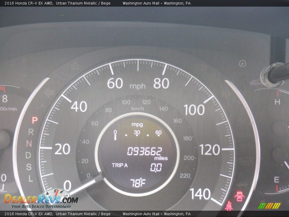 2016 Honda CR-V EX AWD Urban Titanium Metallic / Beige Photo #34