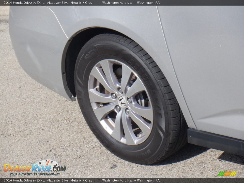 2014 Honda Odyssey EX-L Alabaster Silver Metallic / Gray Photo #10