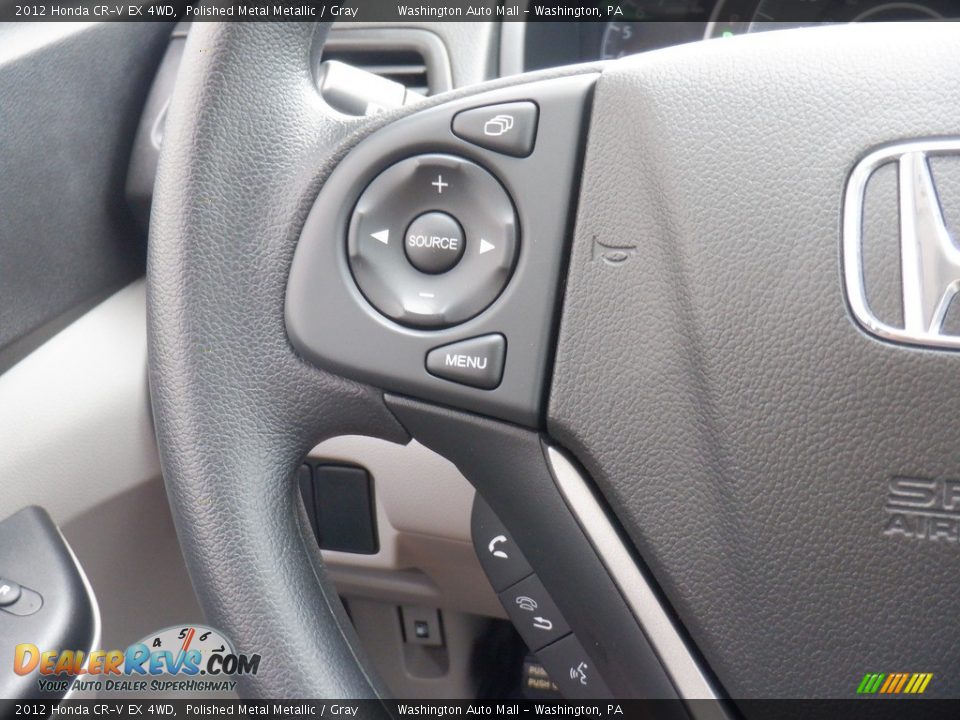 2012 Honda CR-V EX 4WD Polished Metal Metallic / Gray Photo #21