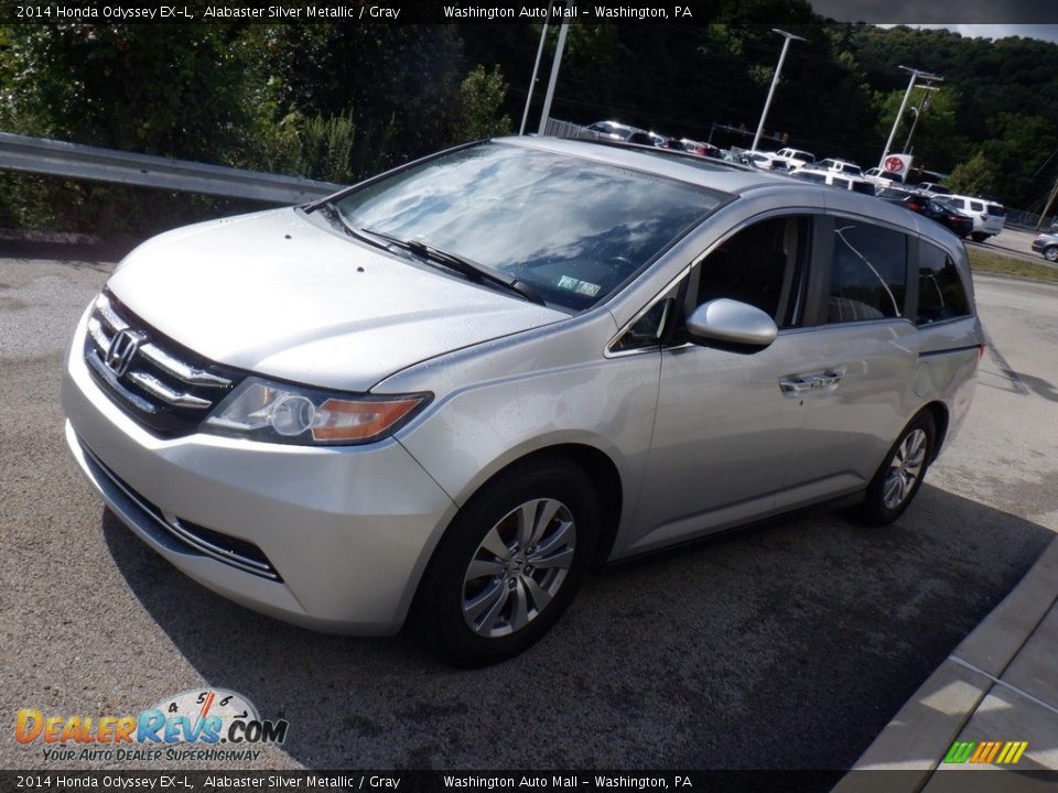 2014 Honda Odyssey EX-L Alabaster Silver Metallic / Gray Photo #12