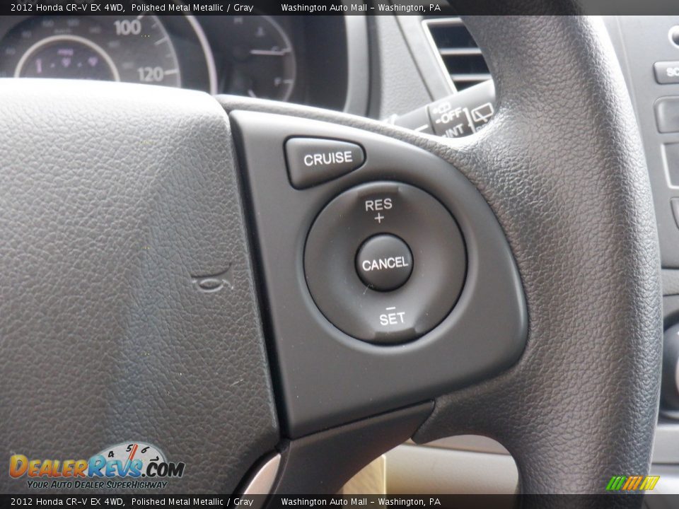 2012 Honda CR-V EX 4WD Polished Metal Metallic / Gray Photo #22