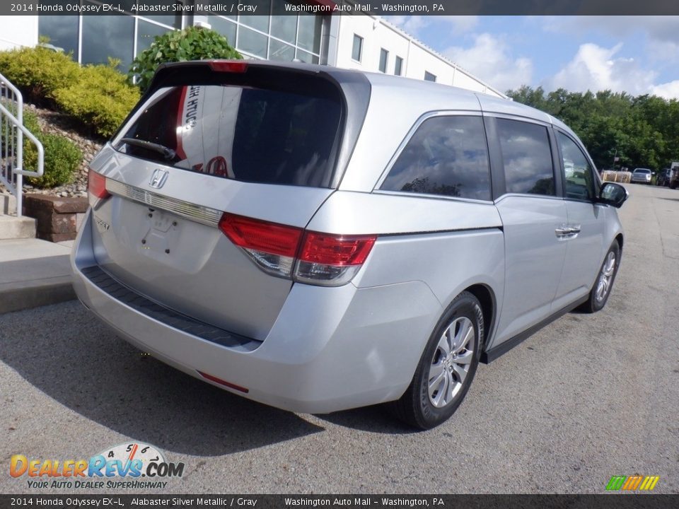 2014 Honda Odyssey EX-L Alabaster Silver Metallic / Gray Photo #15