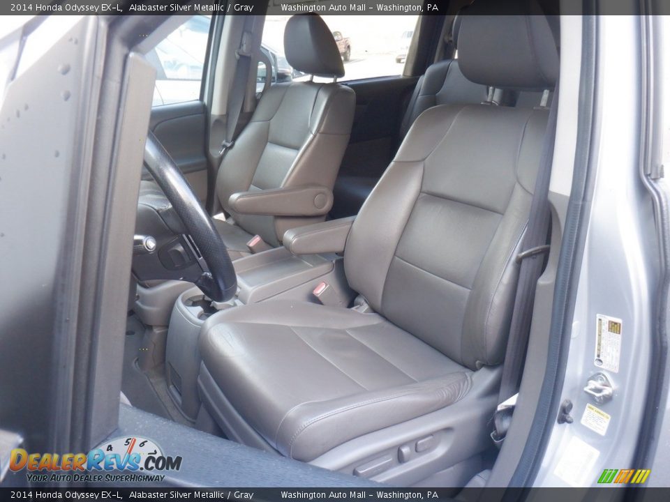 2014 Honda Odyssey EX-L Alabaster Silver Metallic / Gray Photo #19