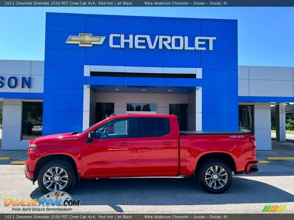 2021 Chevrolet Silverado 1500 RST Crew Cab 4x4 Red Hot / Jet Black Photo #1