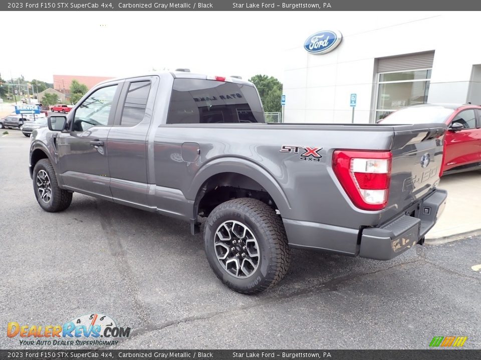 2023 Ford F150 STX SuperCab 4x4 Carbonized Gray Metallic / Black Photo #3