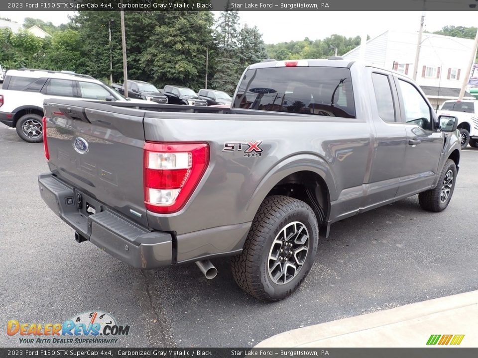 2023 Ford F150 STX SuperCab 4x4 Carbonized Gray Metallic / Black Photo #5