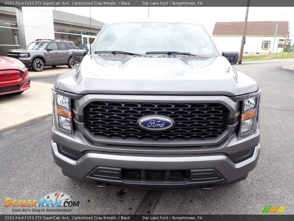 2023 Ford F150 STX SuperCab 4x4 Carbonized Gray Metallic / Black Photo #8