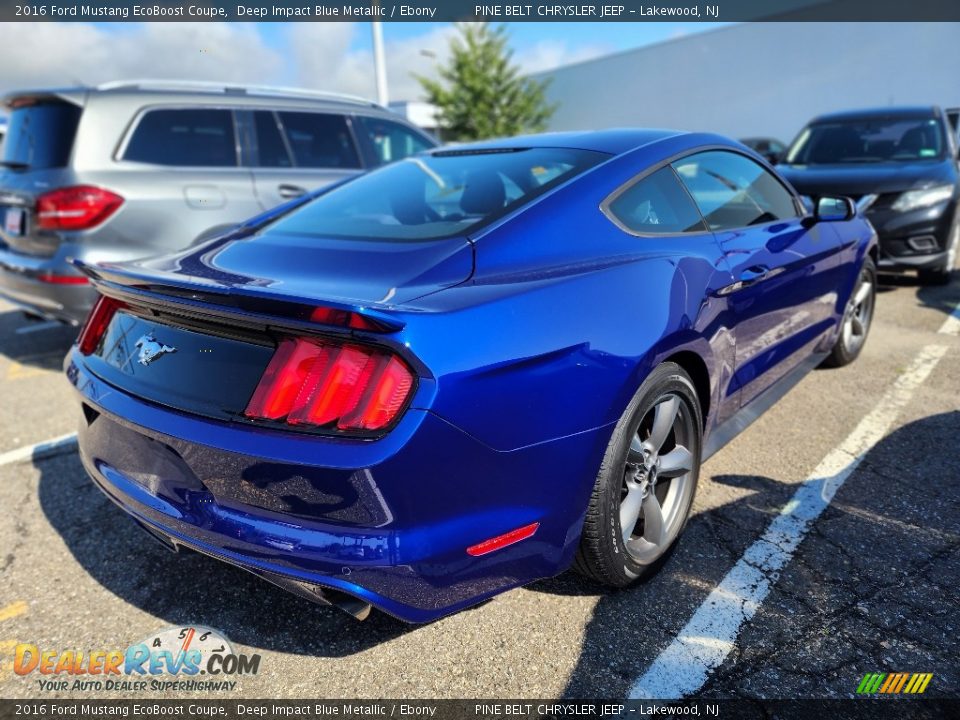 2016 Ford Mustang EcoBoost Coupe Deep Impact Blue Metallic / Ebony Photo #3