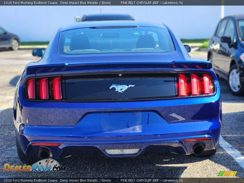 2016 Ford Mustang EcoBoost Coupe Deep Impact Blue Metallic / Ebony Photo #4