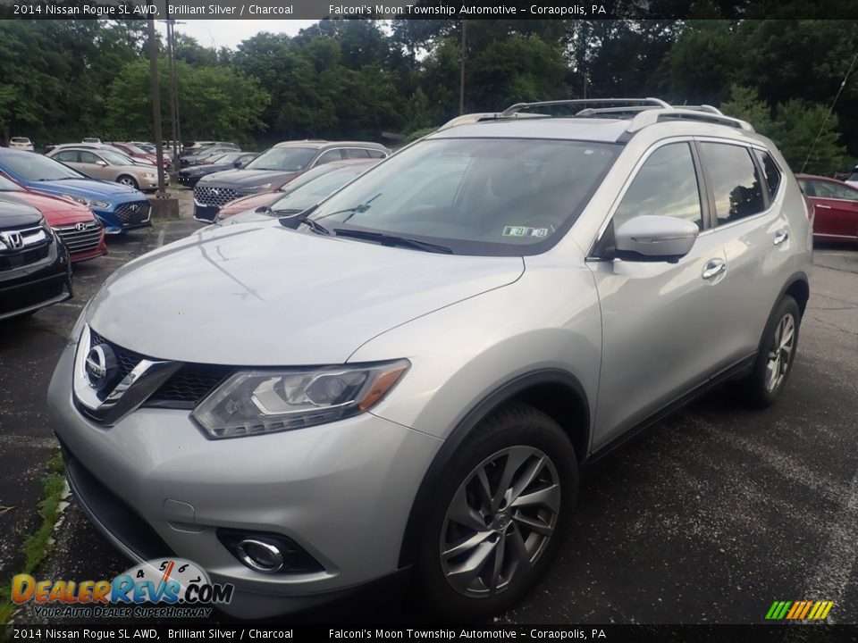 2014 Nissan Rogue SL AWD Brilliant Silver / Charcoal Photo #1