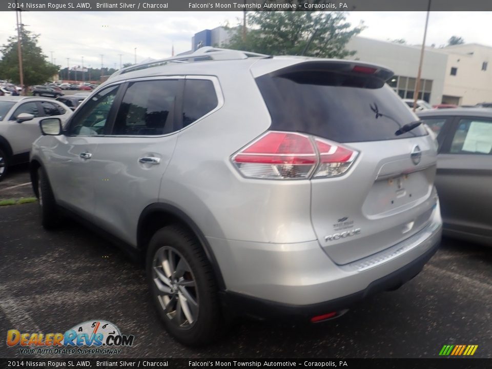 2014 Nissan Rogue SL AWD Brilliant Silver / Charcoal Photo #2