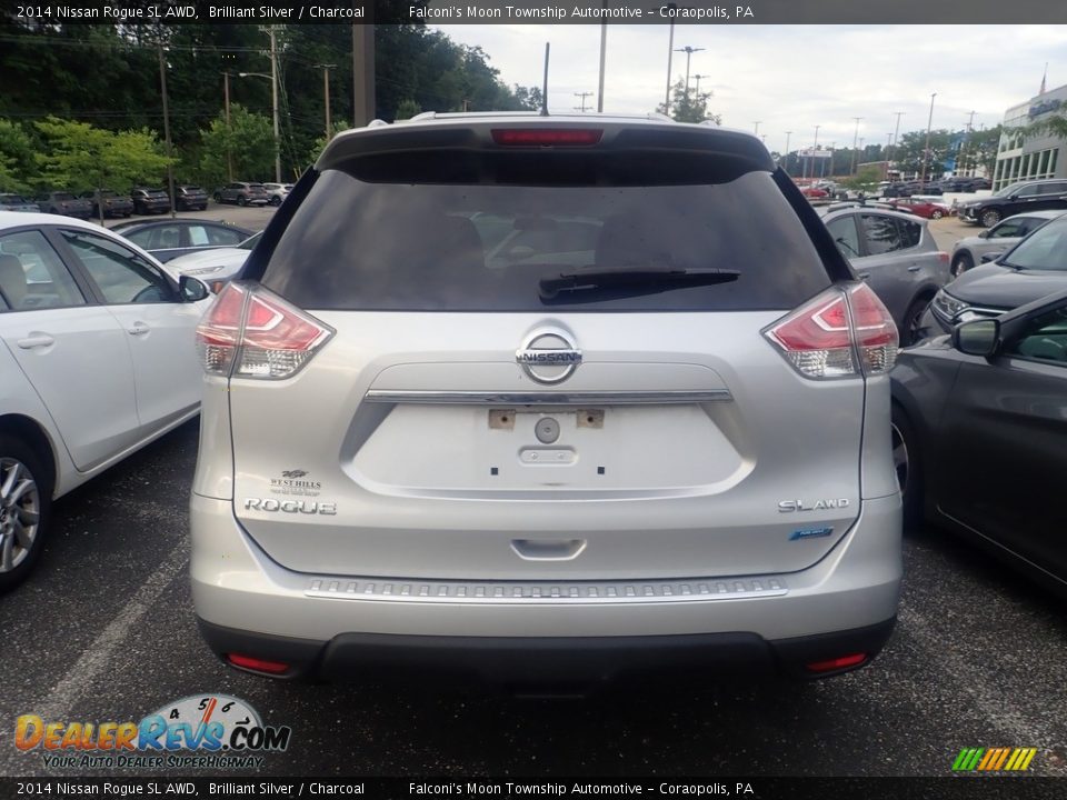 2014 Nissan Rogue SL AWD Brilliant Silver / Charcoal Photo #3