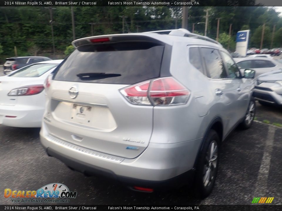 2014 Nissan Rogue SL AWD Brilliant Silver / Charcoal Photo #4