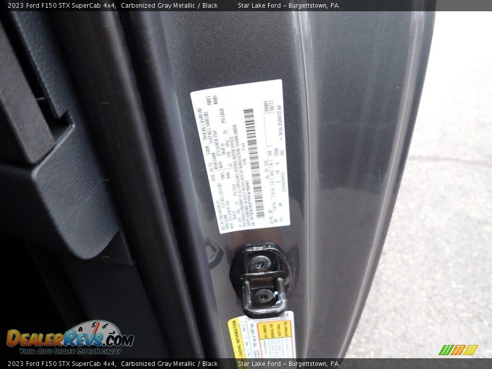2023 Ford F150 STX SuperCab 4x4 Carbonized Gray Metallic / Black Photo #20