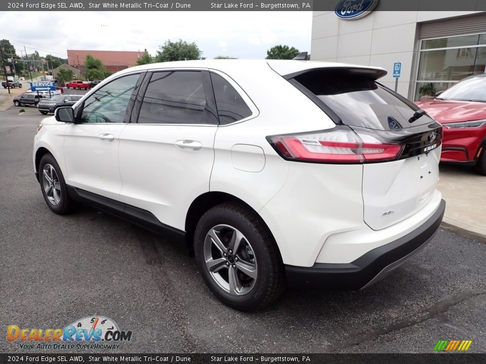 2024 Ford Edge SEL AWD Star White Metallic Tri-Coat / Dune Photo #3