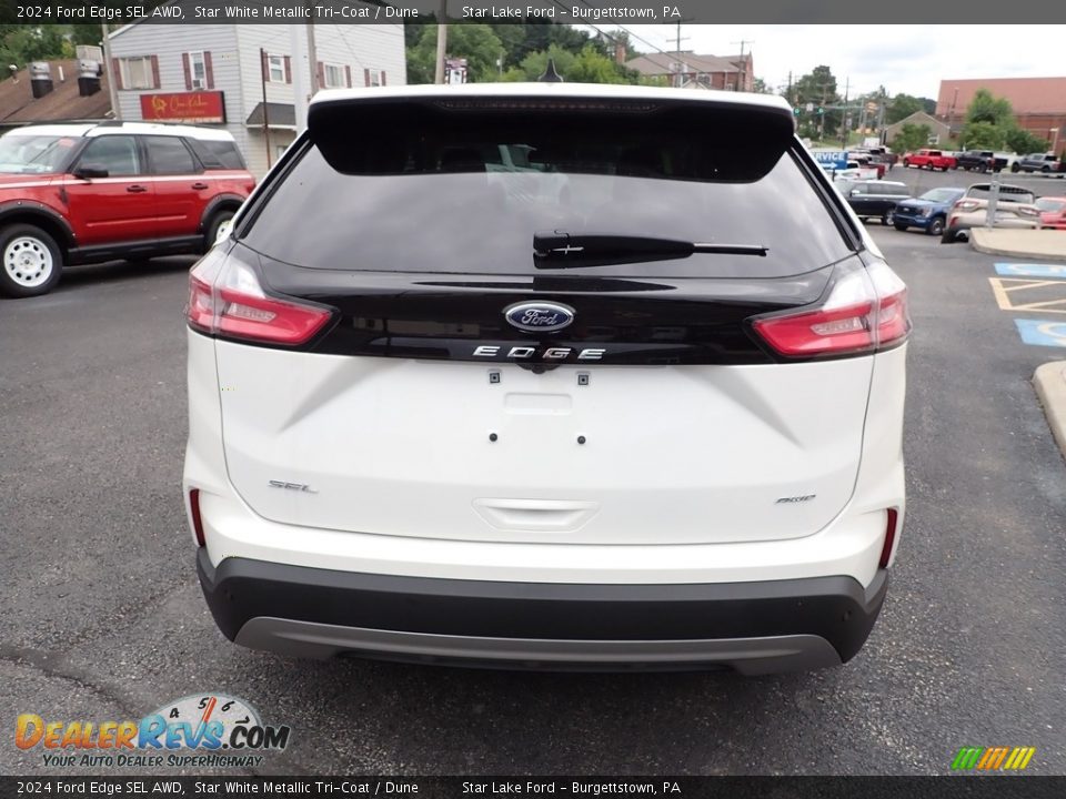 2024 Ford Edge SEL AWD Star White Metallic Tri-Coat / Dune Photo #4